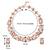 Pearl collection rose cubic zirconia studded choker necklace earring