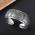 Elephant engraved cuff bracelet for women