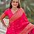 Pink woven design zari silk blend paithani saree