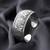 Elephant engraved cuff bracelet for women