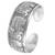 Elephant engraved cuff bracelet for women