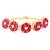 Faux ruby & beads studded fancy floral openable bracelet jewellery for women