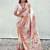 Cream kalamkari silk blend saree