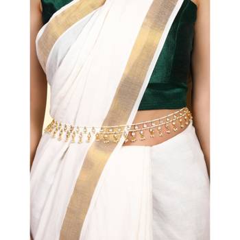 Kundan & beads studded ethnic belly chain kamar patta kamar bandh traditional jewellery gift for women 1