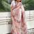 Cream kalamkari silk blend saree