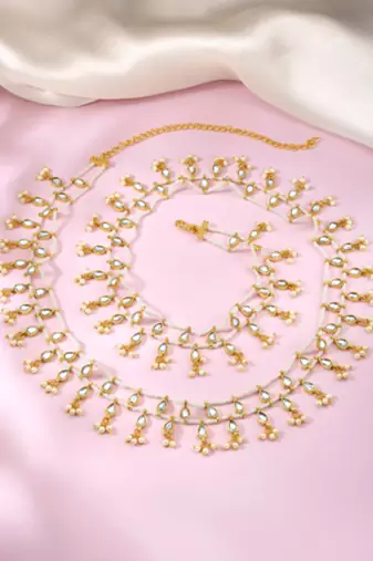 Kundan & beads studded ethnic belly chain kamar patta kamar bandh traditional jewellery gift for women