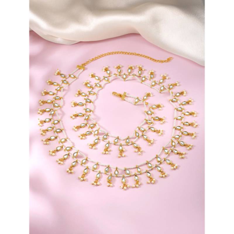 Kundan & beads studded ethnic belly chain kamar patta kamar bandh traditional jewellery gift for women