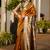 Mustard mustard woven design designer saree with zari detail