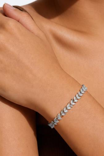Stylish openable bracelet crystal studded festive casual jewelry for women
