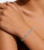 Stylish openable bracelet crystal studded festive casual jewelry for women
