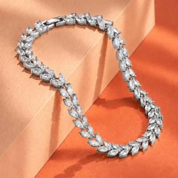 Stylish openable bracelet crystal studded festive casual jewelry for women 2