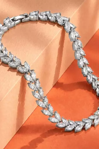 Stylish openable bracelet crystal studded festive casual jewelry for women