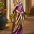 Purple purple woven designer saree with contrast border