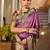 Purple purple woven designer saree with contrast border