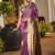Purple purple woven designer saree with contrast border