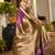 Purple purple woven designer saree with contrast border