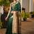 Green green woven designer saree with zari border