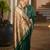 Green green woven designer saree with zari border