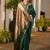 Green green woven designer saree with zari border