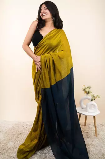 Multicolor woven design khadi saree