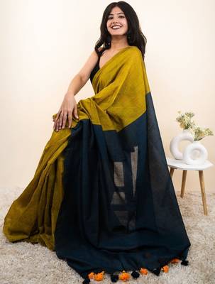 Multicolor woven design khadi saree 5