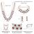 Women's crystal cz & beads studded short & long necklace earrings
