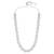 Cubic zirconia & mint crystal studded long necklace earrings