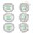 Cubic zirconia & mint crystal studded long necklace earrings