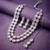 Rhodium white long necklace earrings maangtikka set for women crystal