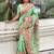 Green woven design silk blend saree