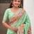 Green woven design silk blend saree