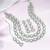 Cubic zirconia & mint crystal studded necklace earrings maangtikka