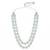Cubic zirconia & mint crystal studded necklace earrings maangtikka