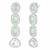 Cubic zirconia & mint crystal studded necklace earrings maangtikka