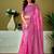 Pink paisley ready to wear tussar saree