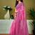 Pink paisley ready to wear tussar saree