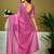 Pink paisley ready to wear tussar saree