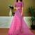 Pink paisley ready to wear tussar saree