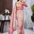Pink floral organza saree