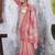 Pink floral organza saree