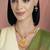 Women's indian traditional necklace earrings bharatanatyam jewelry set