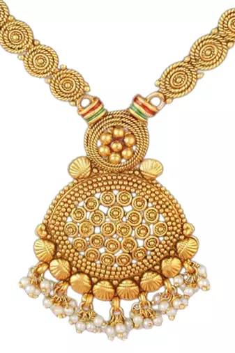 Women's indian traditional necklace earrings bharatanatyam jewelry set