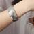 Silver plated cuff style bracelet floral engraved stylish fashion jewellery gift for women