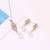 Gold plated american diamond & pearl studded pendant necklace chain