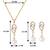 Gold plated american diamond & pearl studded pendant necklace chain