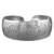 Silver plated cuff style bracelet floral engraved stylish fashion jewellery gift for women