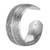 Silver plated cuff style bracelet floral engraved fashion jewellery gift for women