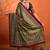 Beige woven design mukaish banarasi saree