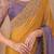 Mustard sequinned  chiffon saree