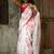 White floral printed saree